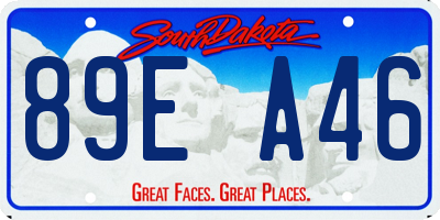 SD license plate 89EA46