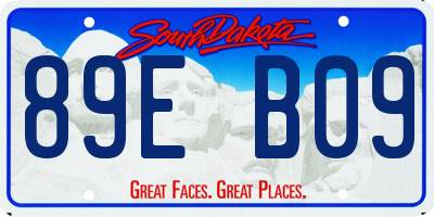 SD license plate 89EB09