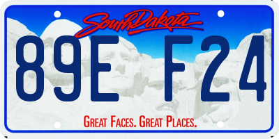 SD license plate 89EF24