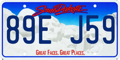 SD license plate 89EJ59