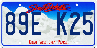 SD license plate 89EK25