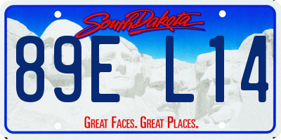 SD license plate 89EL14