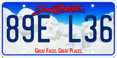 SD license plate 89EL36