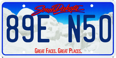 SD license plate 89EN50