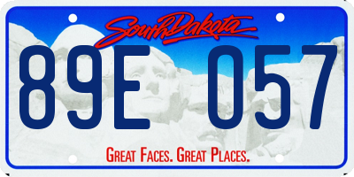 SD license plate 89EO57