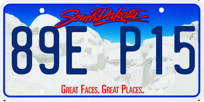 SD license plate 89EP15