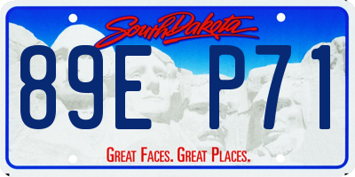 SD license plate 89EP71