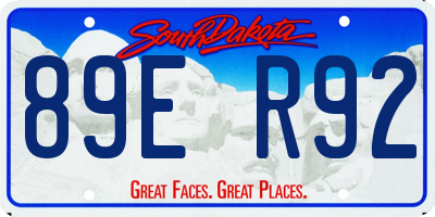 SD license plate 89ER92