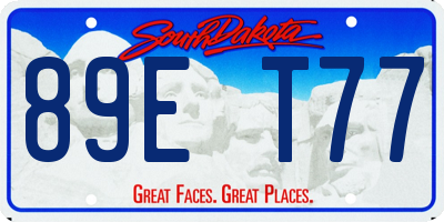 SD license plate 89ET77