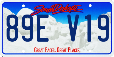 SD license plate 89EV19