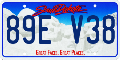 SD license plate 89EV38