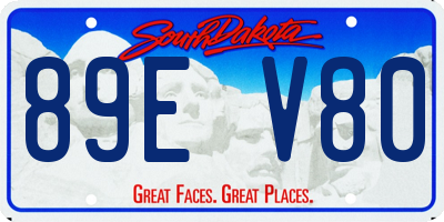 SD license plate 89EV80