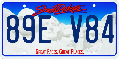 SD license plate 89EV84