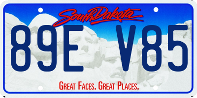 SD license plate 89EV85