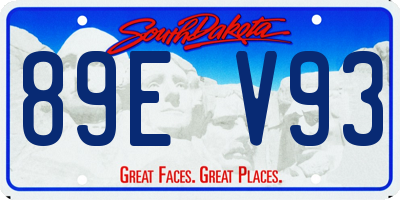 SD license plate 89EV93