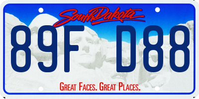 SD license plate 89FD88