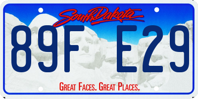 SD license plate 89FE29