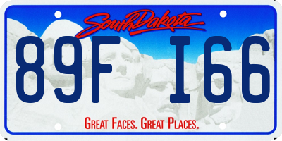 SD license plate 89FI66