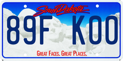 SD license plate 89FK00
