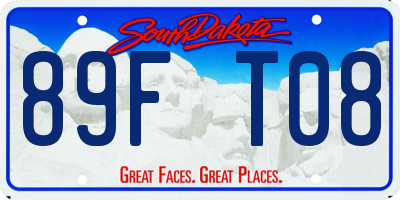 SD license plate 89FT08