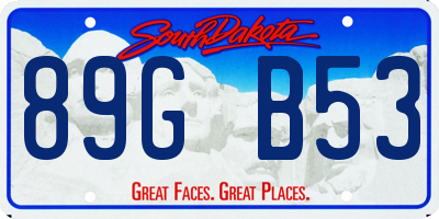 SD license plate 89GB53