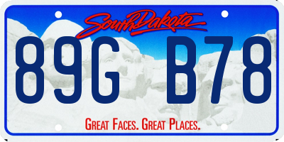 SD license plate 89GB78