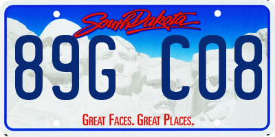 SD license plate 89GC08