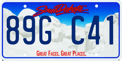 SD license plate 89GC41