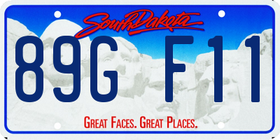 SD license plate 89GF11