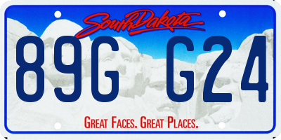 SD license plate 89GG24