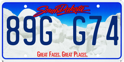 SD license plate 89GG74