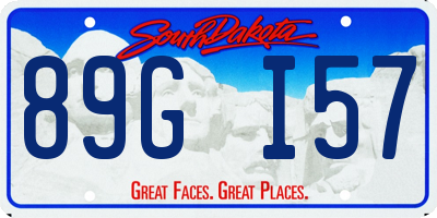 SD license plate 89GI57