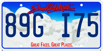 SD license plate 89GI75