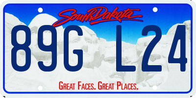 SD license plate 89GL24