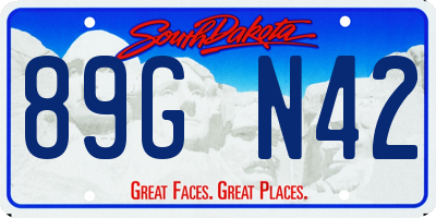 SD license plate 89GN42