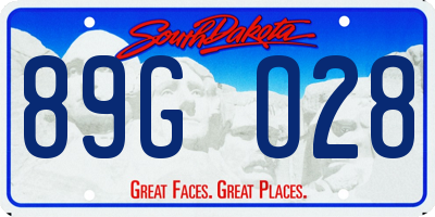 SD license plate 89GO28