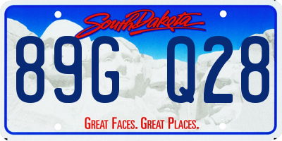 SD license plate 89GQ28
