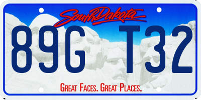 SD license plate 89GT32