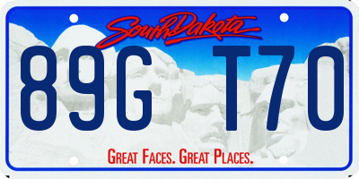 SD license plate 89GT70