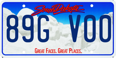 SD license plate 89GV00