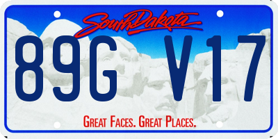 SD license plate 89GV17