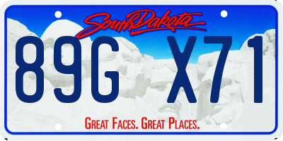 SD license plate 89GX71