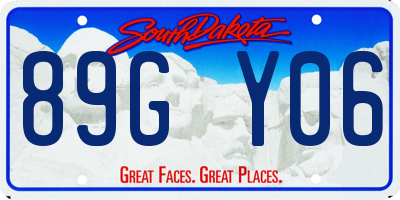SD license plate 89GY06