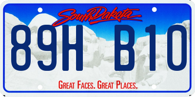 SD license plate 89HB10