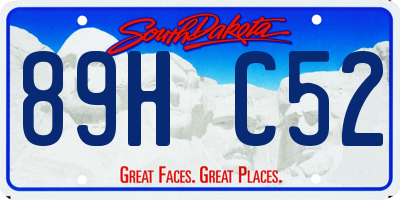 SD license plate 89HC52