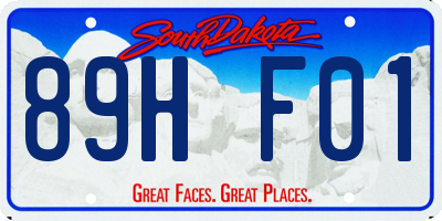 SD license plate 89HF01