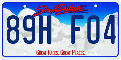 SD license plate 89HF04