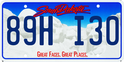 SD license plate 89HI30
