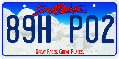 SD license plate 89HP02