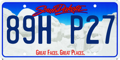 SD license plate 89HP27